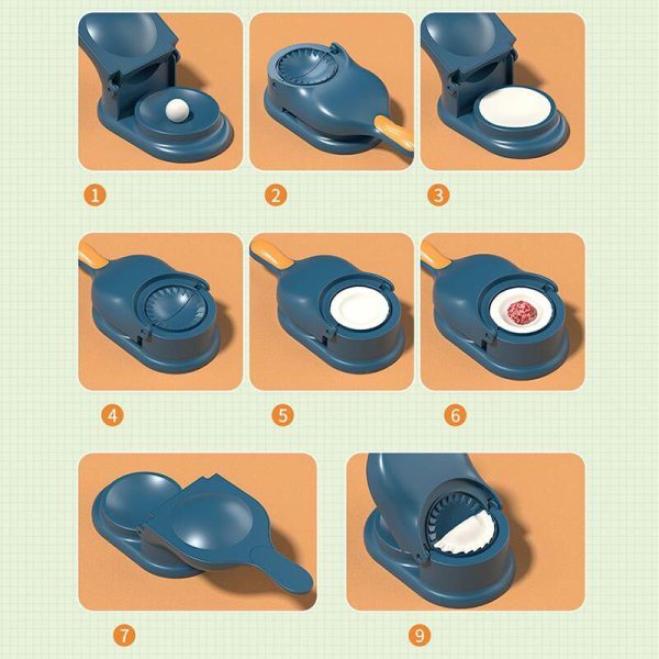 (Pack of 2 ) 2-in-1 Dumpling & Samosa Maker – High-Quality Kitchen Tool (Random Color, Without Box)