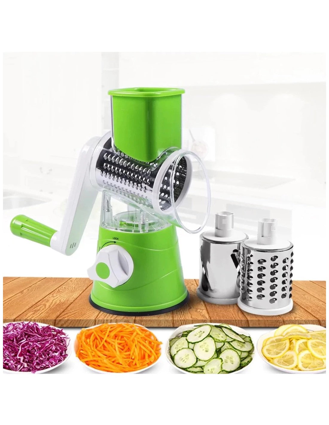 Manual Vegetable Cutter & Slicer – Multifunctional Round Kitchen Gadget, Food Processor, Blender & Chopper