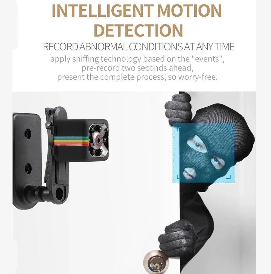 SQ11 Mini Camera – HD 1080P Sensor, Night Vision, Motion Detection DVR, Micro Sport DV Video Camcorder