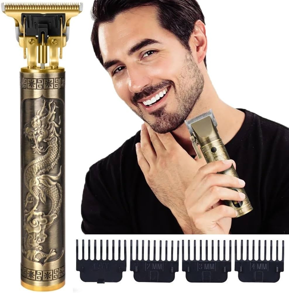 T9 Cordless Hair & Beard Trimmer for Men – Plastic Body Electric Shaver | Haircut & Shaving Machine with Barber Accessories