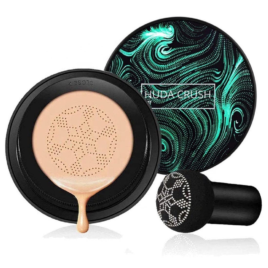 Sunisa Waterproof Air Cushion Foundation – BB & CC Cream with Hydrating Formula & Mushroom Head Applicator