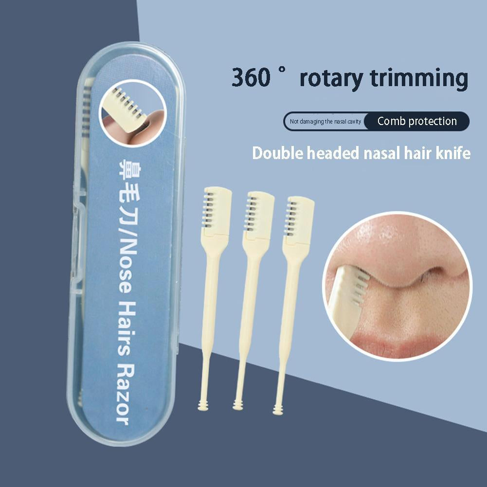 Portable Manual Nose Hair Trimmer – Stainless Steel, Washable, Safe