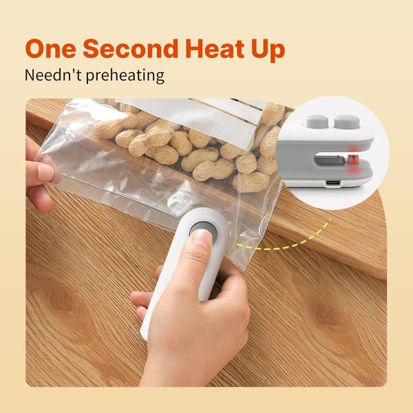 Heat Sealing Machine 2 In 1 Cutting And Sealer Usb Rechargeable Food Sealer