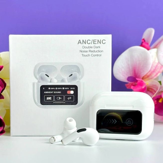 A9 Airpods Pro 2 – Advanced ANC & ENC Noise Reduction | Smart Touch Controls | Wireless Earbuds With Charging Case