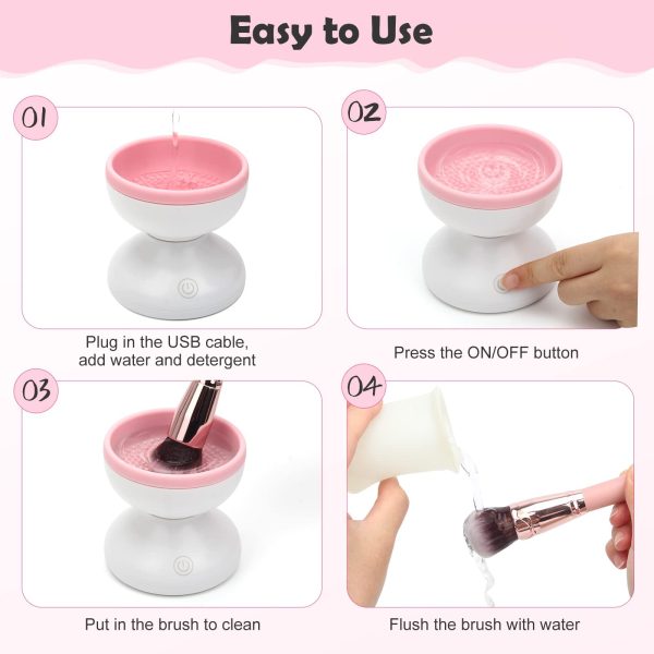Electric Makeup Brush Cleaner Machine – Gentle & Efficient USB-Powered Scrubber for Fast Brush Cleaning