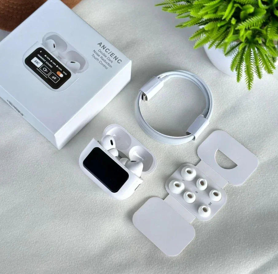 A9 Airpods Pro 2 – Advanced ANC & ENC Noise Reduction | Smart Touch Controls | Wireless Earbuds With Charging Case