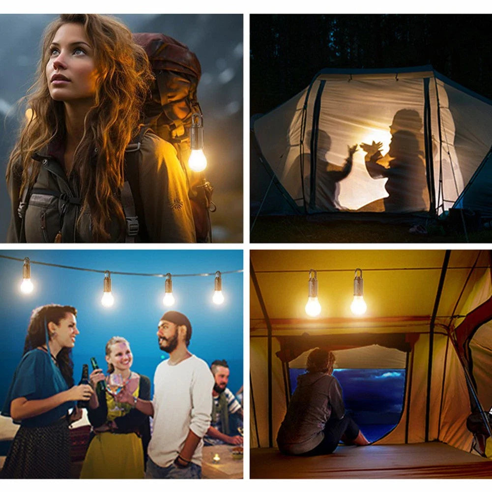 Rechargeable Portable LED Camping Lantern – Tent Lamp with Clip Hook | Emergency & Outdoor Light for Camping