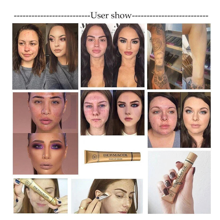 Dermacol Make-up Cover Foundation 30g – Ivory & Fair Shades – Full Coverage, Waterproof, Matte Finish