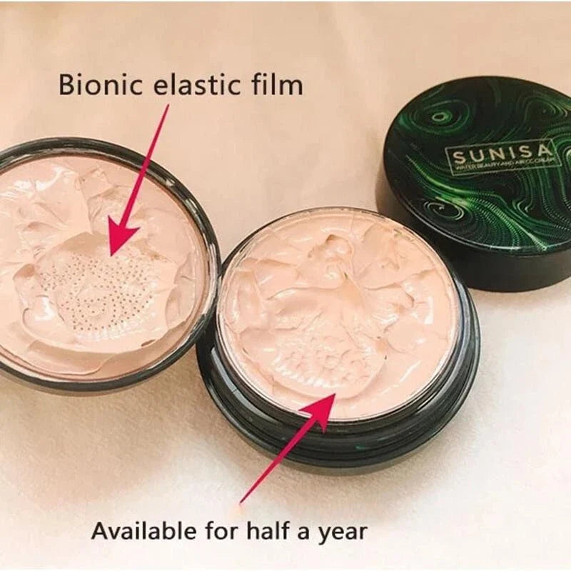 Sunisa Waterproof Air Cushion Foundation – BB & CC Cream with Hydrating Formula & Mushroom Head Applicator