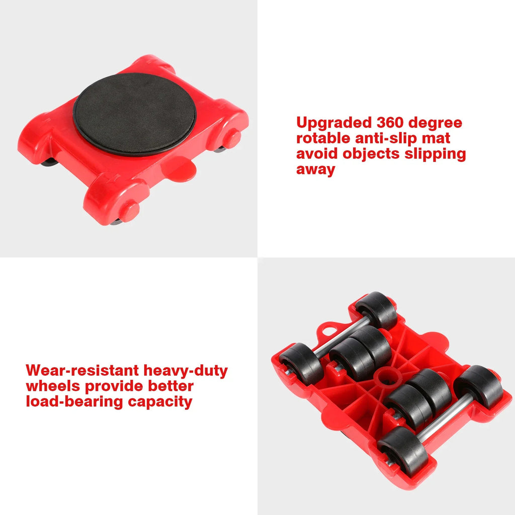 Furniture Lifter & Mover Tool Set – Heavy-Duty Lifting Tool with Moving Rollers for Furniture and Home Appliances