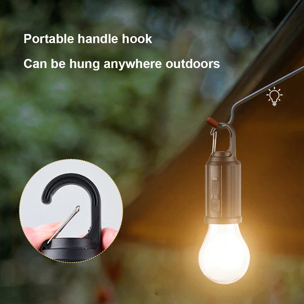 Rechargeable Portable LED Camping Lantern – Tent Lamp with Clip Hook | Emergency & Outdoor Light for Camping