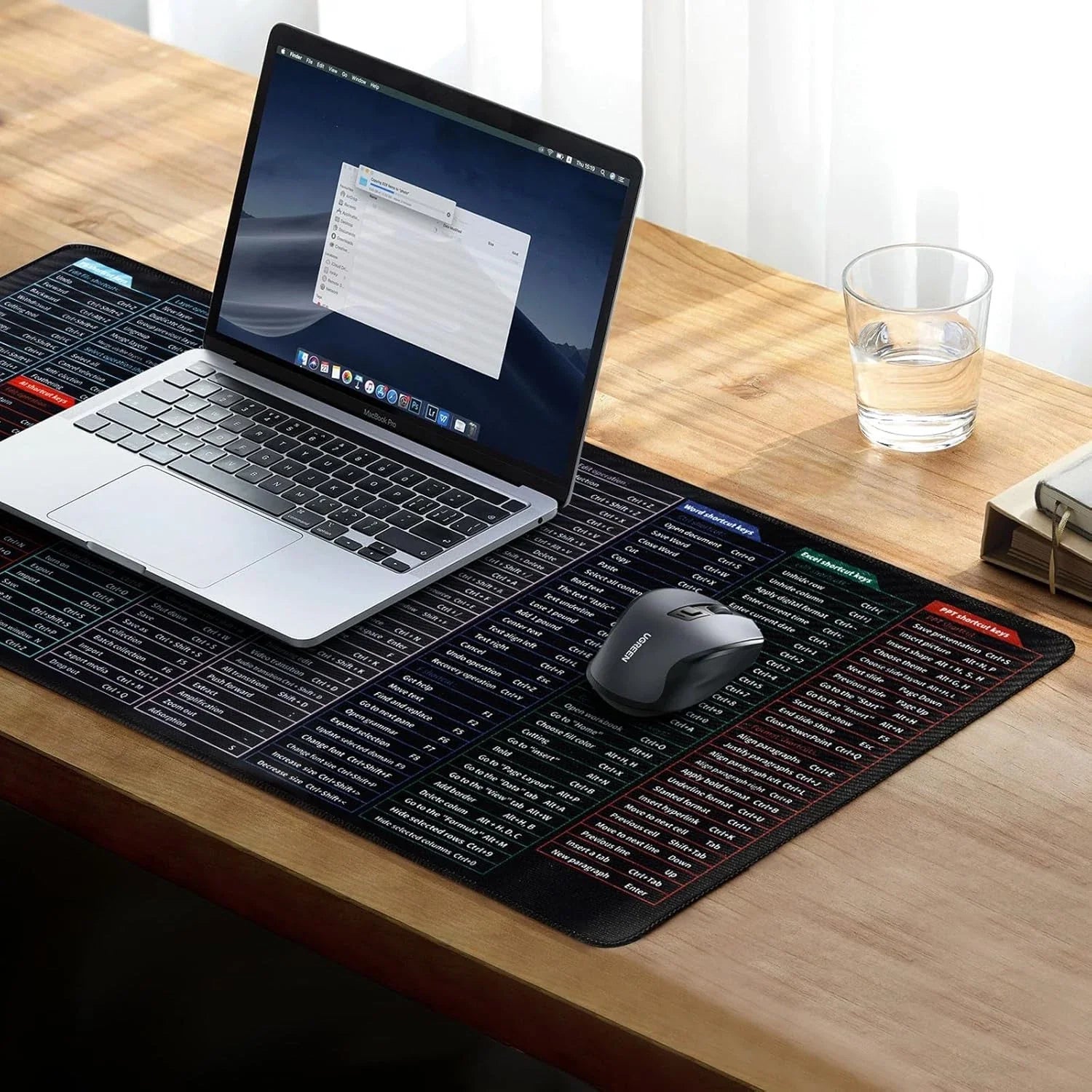 Shortcut Keyboard Mat – Office, Photoshop, CAD, Word, AI, Excel, CorelDRAW, PowerPoint | Lock-Edge Desk Pad for Computer Keyboard