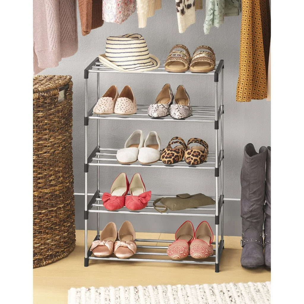 5 Layer Stainless Steel Layer Shoe Rack