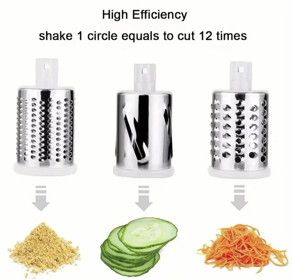 Manual Vegetable Cutter & Slicer – Multifunctional Round Kitchen Gadget, Food Processor, Blender & Chopper