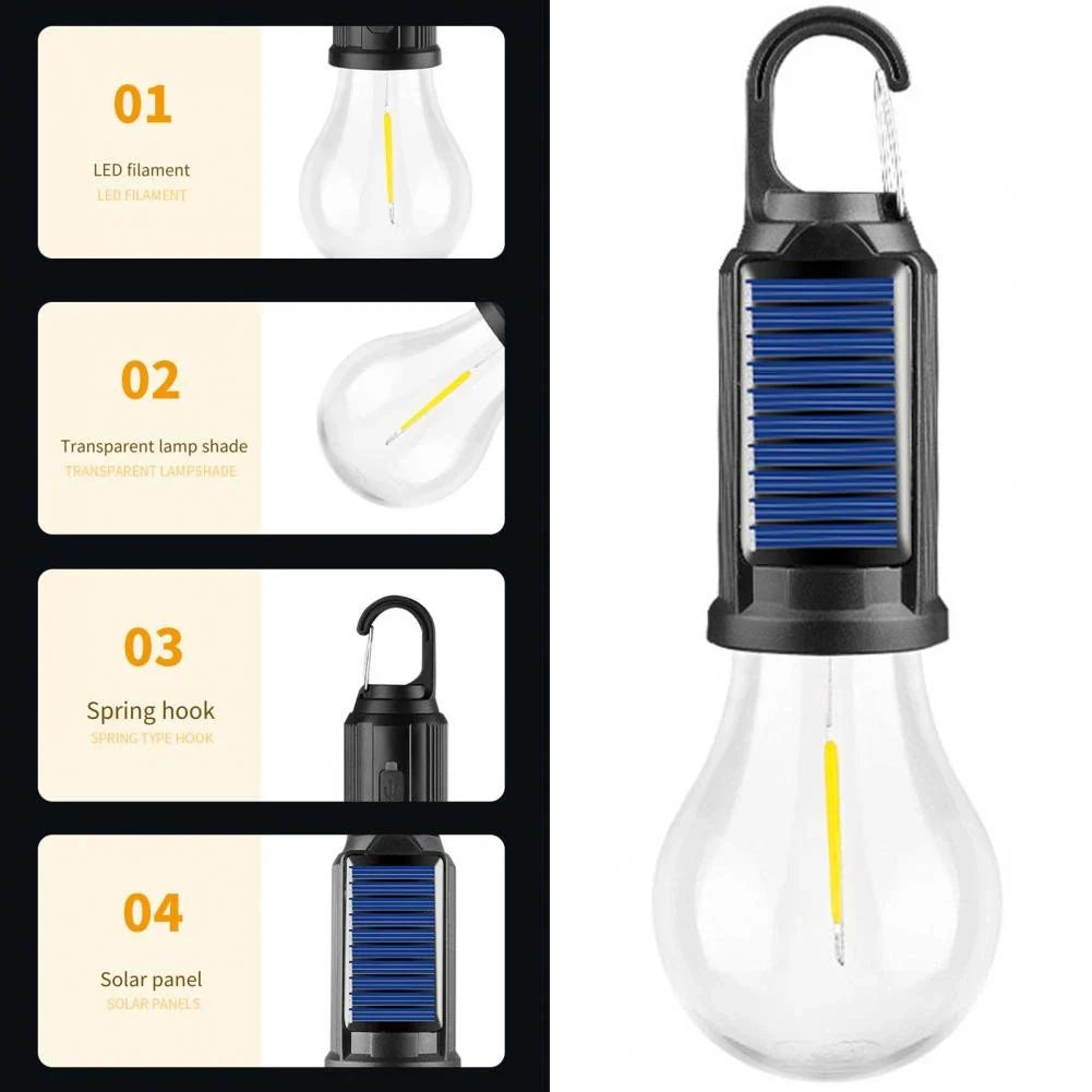 Rechargeable Portable LED Camping Lantern – Tent Lamp with Clip Hook | Emergency & Outdoor Light for Camping