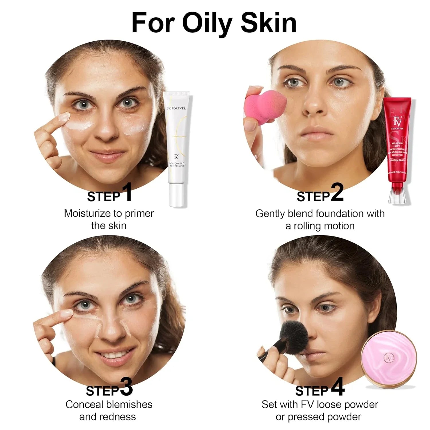 FV SK-Forever Liquid Foundation – Lightweight, Oil-Control Formula with Peptides & Bird’s Nest Extract